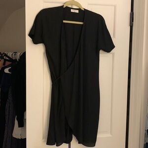 Aritzia black wrap dress